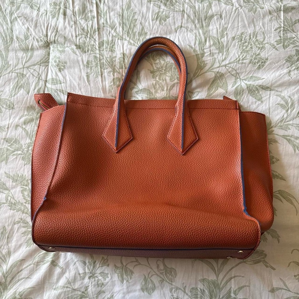 Vivienne Westwood Brown Leather Tote with Embossed Orb - Picture 6 of 8